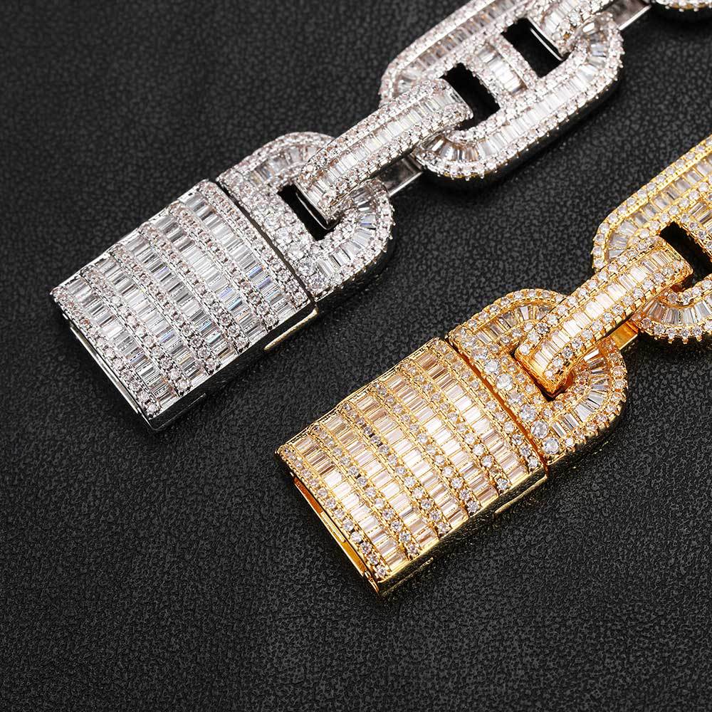 Европейский хип-хоп циркон орнамент полный бриллиант свинья нос кубинский браслет хип-хоп