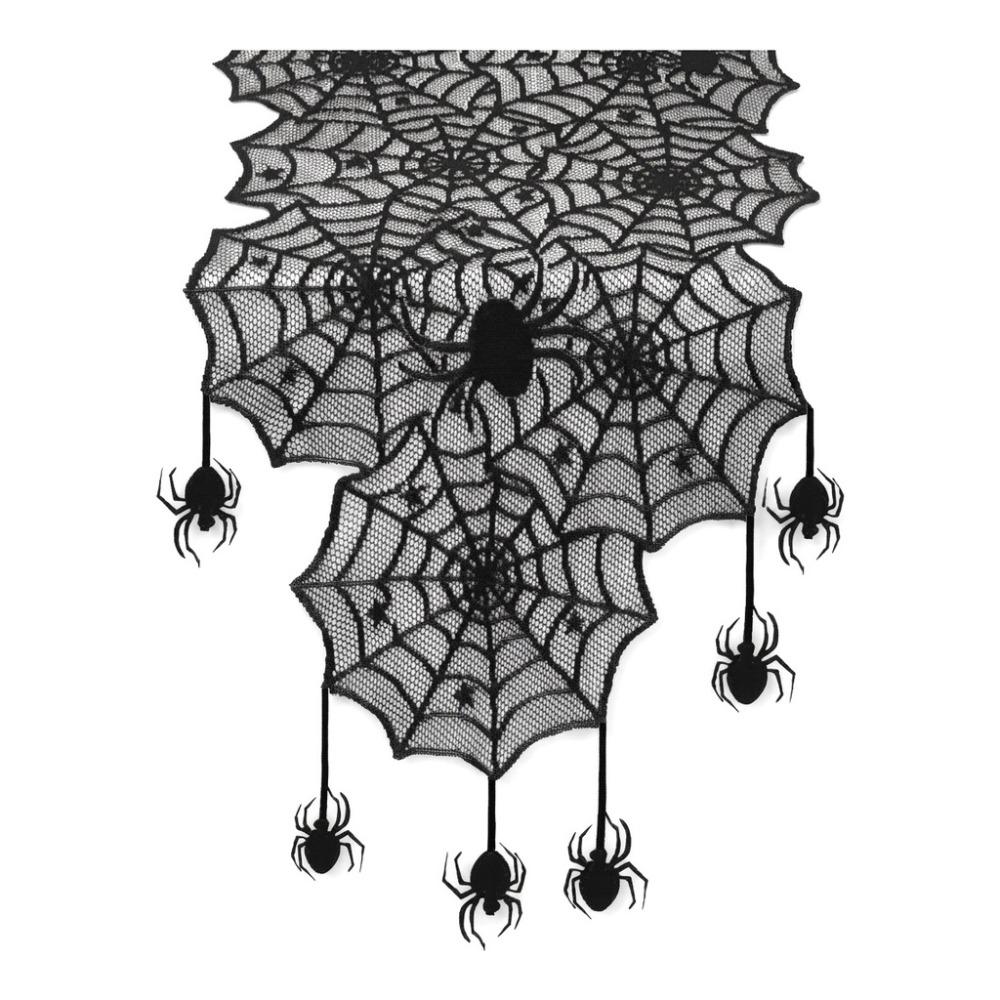 Mesh Gothic Lace Tablecloth Translucent Halloween Table Decoration Restaurant