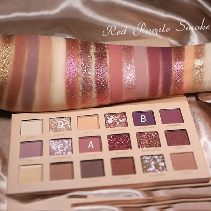 Красота Макияж Пустыня Роза Палитра теней для век 18 цветов Водостойкие долговечные блестящие тени для век