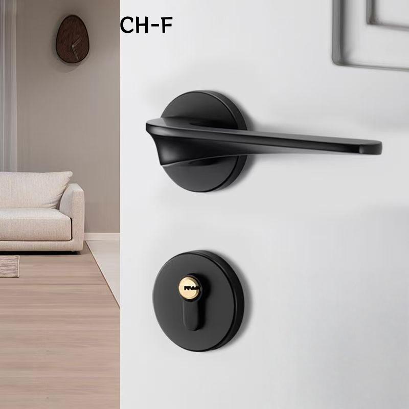 High Quality Aluminum Door Handle Split Gray Heavy Duty Privacy Lever Door Handles for Interior Doors Easy Installation