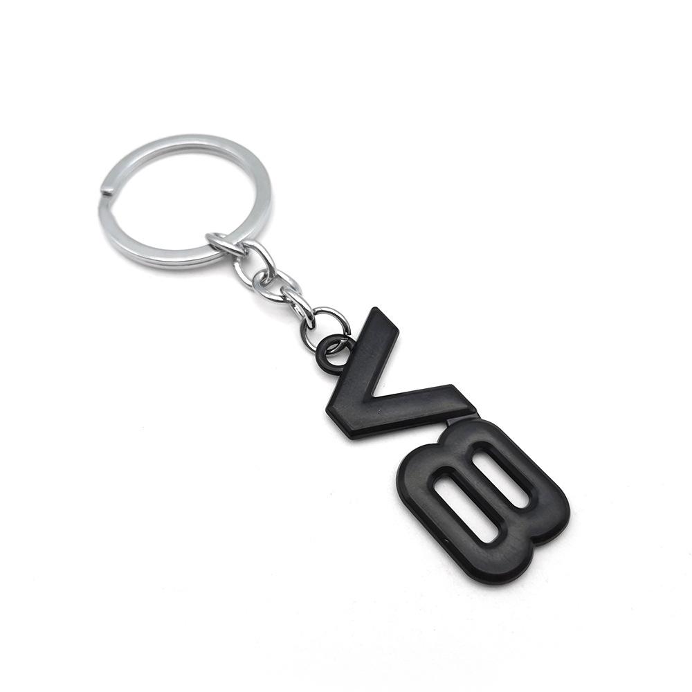 3D Metal V8 Logo Style Car Keychain Keyring Key Chain Ring Holder for Ford Jeep Dodge Toyota 4Runner LAND CRUISER Chevrolet