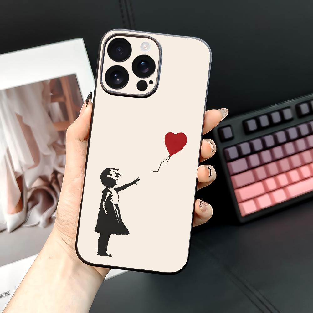 Чехол для телефона от граффити-художника B-Banksy для iPhone 16 15 14 13 12 11 PRO MAX PLUS Mini из ТПУ, мягкий, приятный для кожи