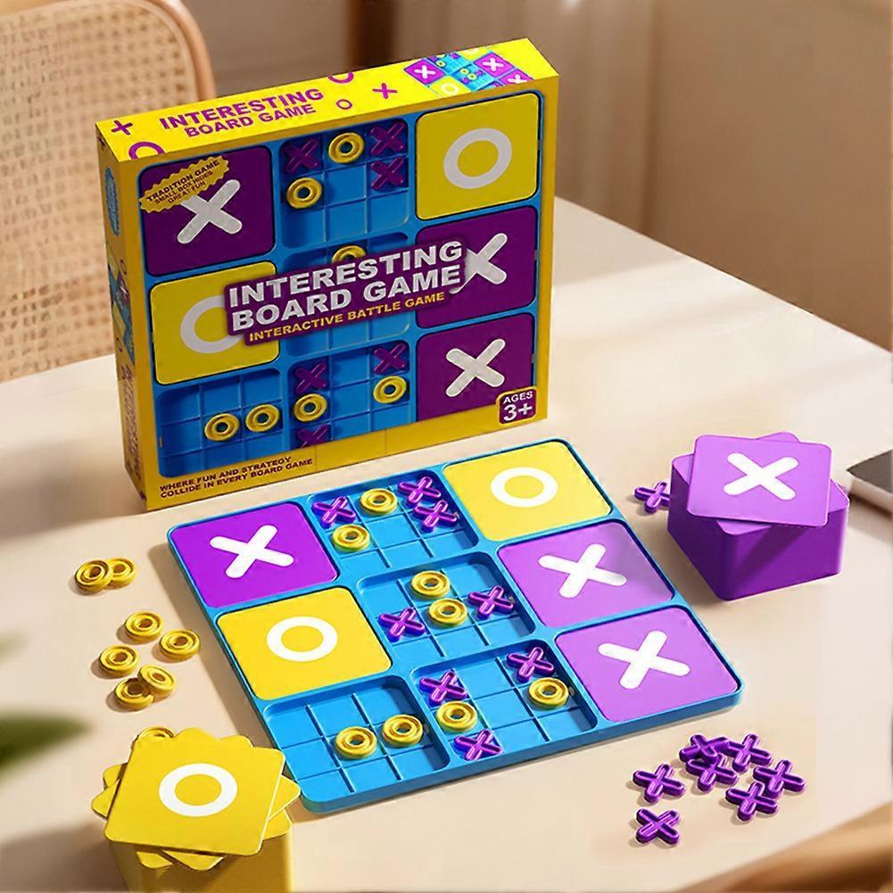 Tic Tac Toe Game - Tic Tac Toe Board Game Travel Fidget Toy for Kids Adults Family Game Night & Christmas Party Fun