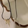 Long Fish Pendant Necklace Vintage Sweater Chain Fashionable Bone Pendant Choker  Gift