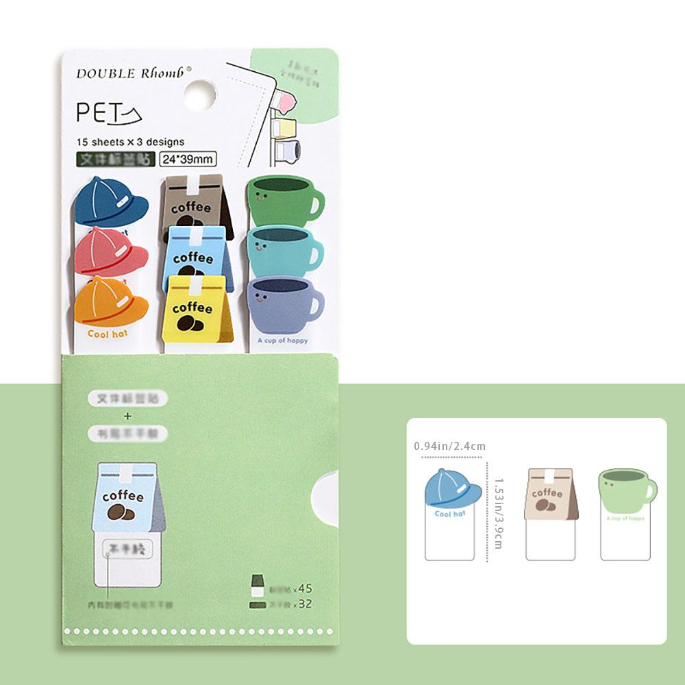 Cute cartoon animal alien index stickers, student notes, comments, categorized tags, sticky notes, stickers