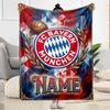 Bayern Munich Legacy Customize Text Blanket Cozy Customizable Blanket Comfortable Perfect for Seaside Sofa Livingroom Bed for All Occasions