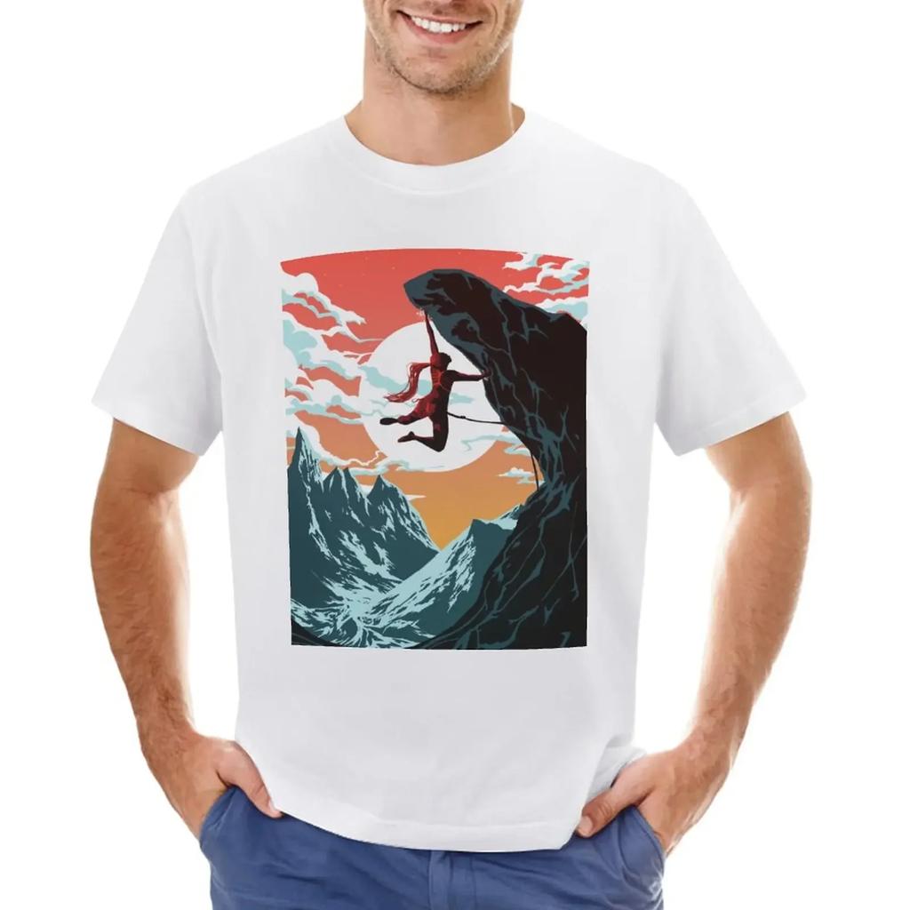 Climbing Girl Vector Art TShirt cute clothes summer top Short sleeve tee funnys t shirts for men pack
