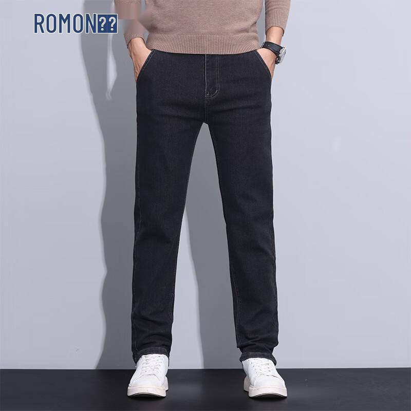 ROMON Мужские джинсы прямого кроя в стиле business casual