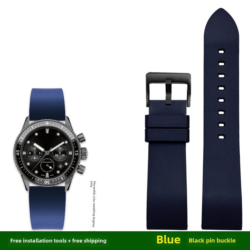 20 мм 23 мм Резиновый Ремешок Для Blancpain Fifty fathoms 5000 5015 5066 5200 Быстросъемный Ремешок Для часов Для мужчин женщин универсальный Браслет