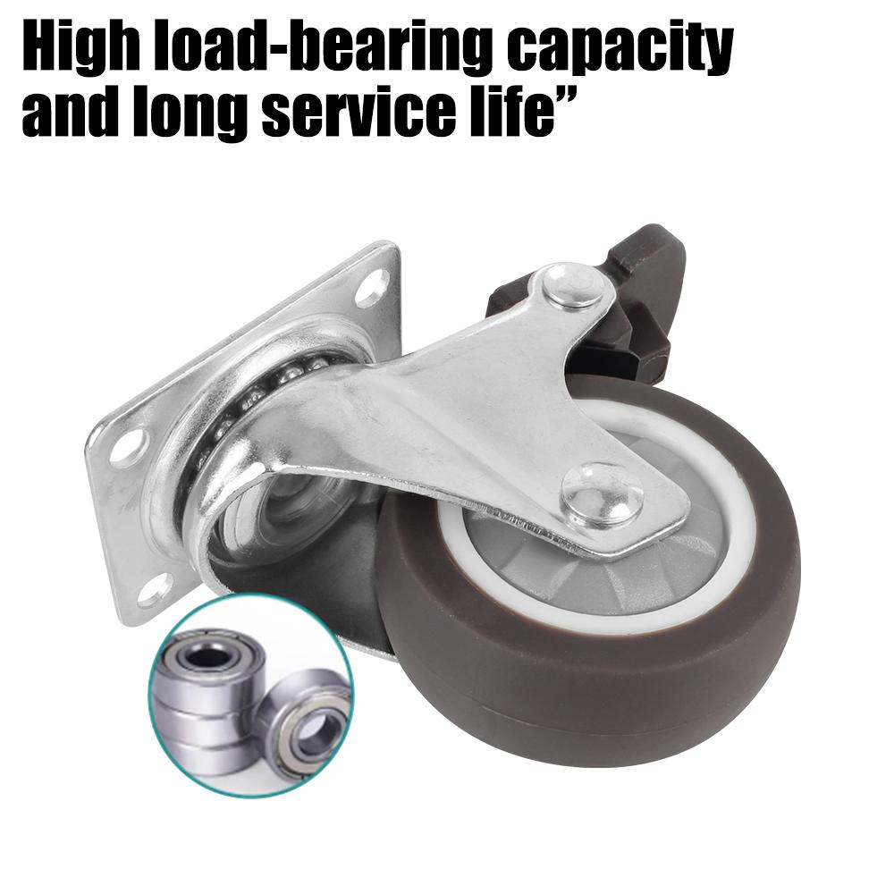 Универсальное роликовое колесо мягкое резиновое колесо 1/2 дюйма для платформы тележка кресло аксессуар поворотный ролик 4 шт мебельный ролик