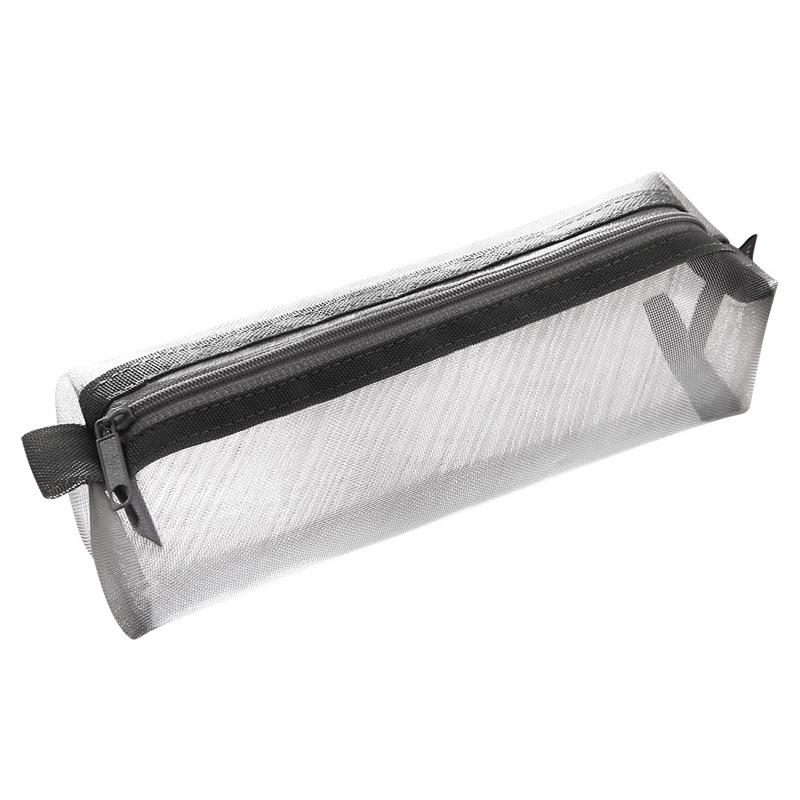 Сетчатый пенал прозрачный чехол для ручек милый простой эстетичный органайзер для сумки офисные школьные принадлежности для студенческой канцелярии