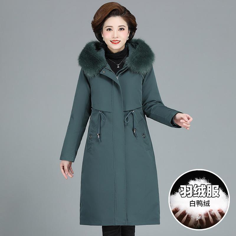 Зимняя одежда для мам среднего возраста, куртка Parker, длинная зимняя куртка для женщин среднего и пожилого возраста, съемная подкладка, вид изнутри