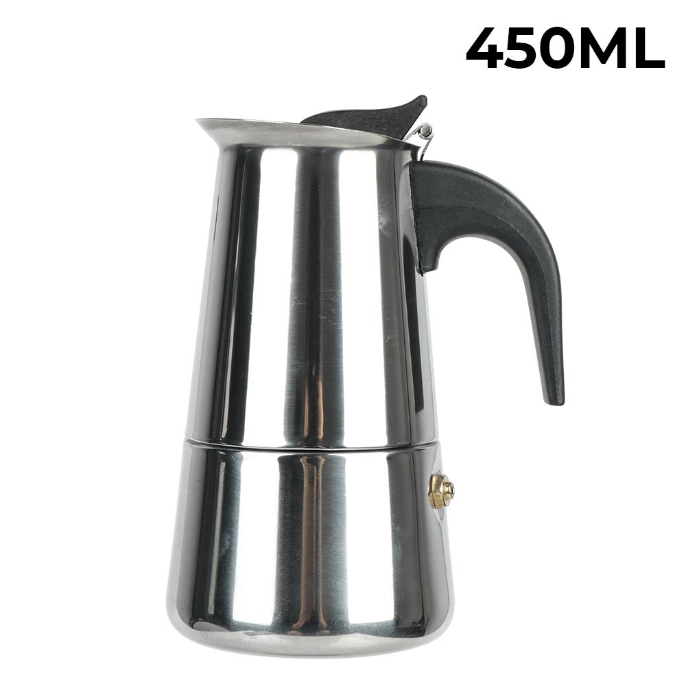 Mocha Espresso Latte Stovetop Filter Stainless Steel Portable 2/4/6/9 Cups Moka Coffee Maker Coffee Pot for Kitchen Coffee Maker Pot