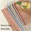 4Pcs Reusable Silicone Straws Set Easy To Clean Bend Colorful Heat-resistant Easy To Clean Food Grade Straw