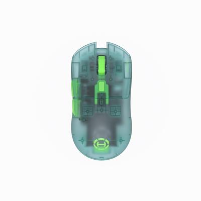 Edifier HECATE G3M PRO Игровая Bluetooth-подключение 6 Легкая PAW3395 Прозрачно-зеленая Японская мышь, Беспроводная, 2,4 ГГц, Проводная, Поддержка 3 типов, Кнопки,