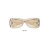 Saint Laurent Logo Injection Molded Irregular Shape Sunglasses Unisex sunglasses Transparent-Beige 862885Y99589307