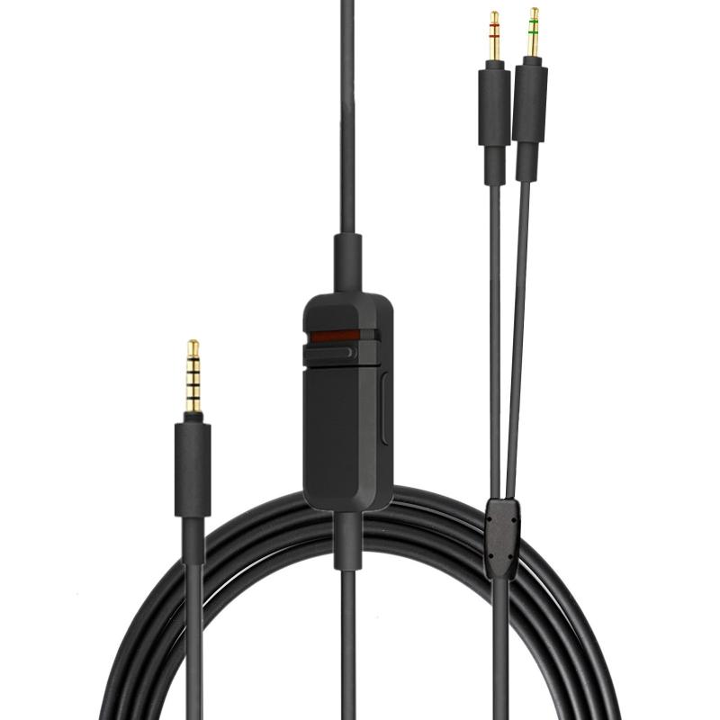Обновленный портативный кабель для наушников Beyerdynamic MMX300 Черная оплетка ПУ-провод Вспомогательный кабель