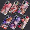 Чехол для игрового телефона Xiaomi Redmi Note 9s 8 11 7 9 10 s Pro 11s прозрачный чехол аниме Genshin Impact Flower красный чехол mi Note 8Pro K40