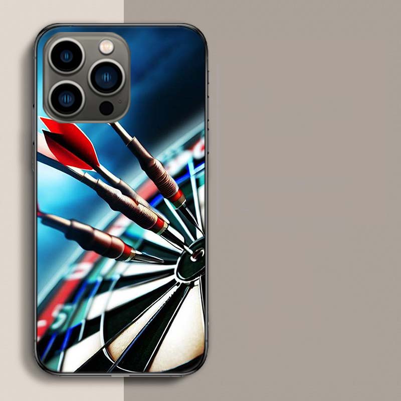 Darts Aesthetics Wire Target Phone Case For Iphone 17 Air 15 Pro 14 Plus 16 Pro Max 17E 16E 12 13 Mini 11 Cover Cute Fundas