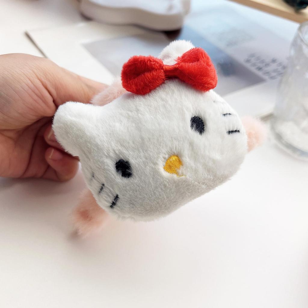 Милая Плюшевая Заколка для Волос Двусторонняя Когти Акулы Hello Kitty