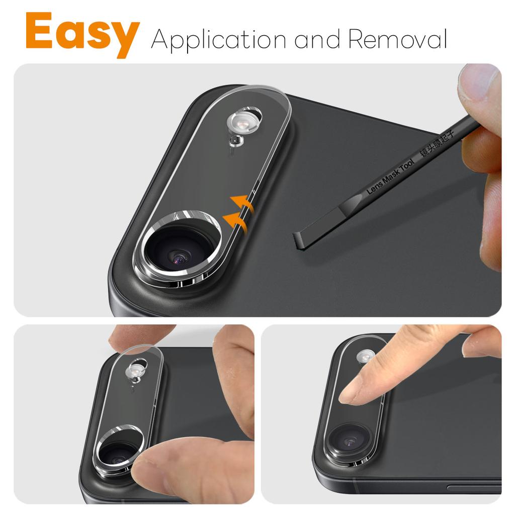 NORTHJO For iPhone 17 Air Camera Lens Protector Tempered Glass HD Clear 3D Full Coverage