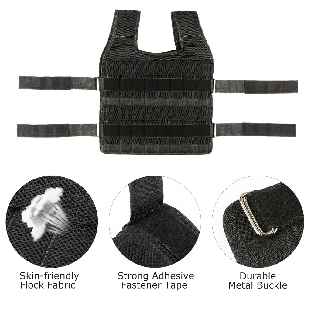 Max Loading 15kg 35kg Adjustable Vest Weight Exercise Weight Loading Cloth Strength Training with 6kg Leg Weight 5kg