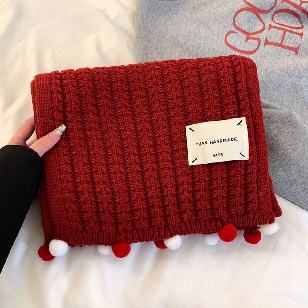 Keep Warm Knit Scarf New Year's Neckerchief New Cross Scarf Women