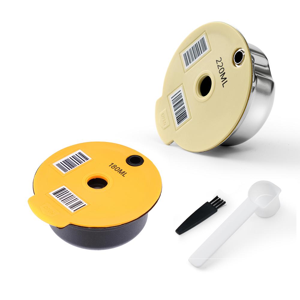 Многоразовые капсульные кофейные капсулы для машины BOSCH Tassimo Happy Vivy из нержавеющей стали, многоразовый фильтр для кофеварки 180 мл/220 мл