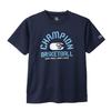 Champion Basketball Short Round Odor Quick Graphic Logo Size 140 Kids' T-Shirt, Sleeve, Neck, Antibacterial, Resistant, Drying, Print, Navy,