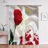 Романтичные шторы с красными розами и цветочным узором, в стиле ретро, для спальни, гостиной, кабинета, кухни, индивидуальное украшение для дома, 2 шт.