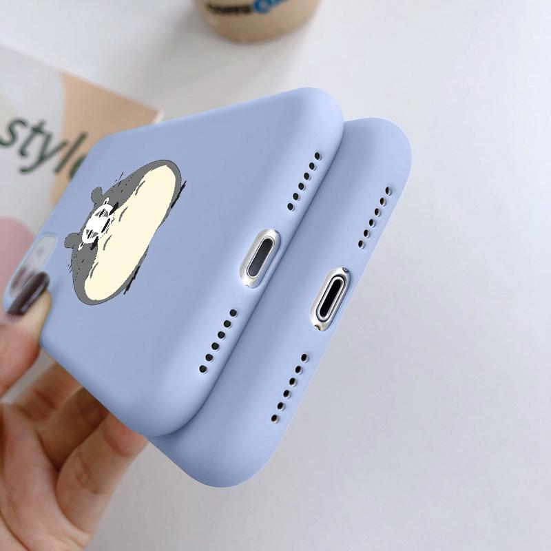 Чехол для телефона с аниме Тоторо для iPhone Samsung A55 S24 FE S25 M35 A16 Xiaomi Redmi Note 13Pro 14C Huawei Honor Realme противоударный матовый чехол с защитой от царапин