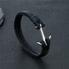 Mens Anchor Bracelet Woven Multilayer Leather Bracelets For Women Unisex Nautical Anchor Rope Bracelet Great Gift for Dad