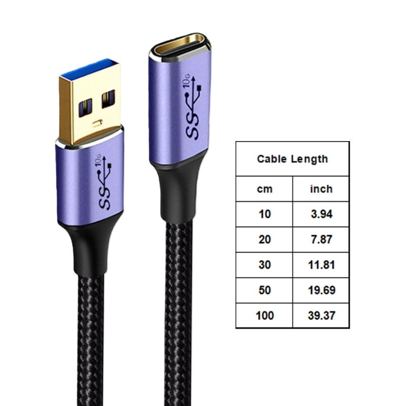 USB 3.0 A Папа на USB C Мама Кабель для передачи данных 10 Гбит/с Быстрая зарядка Синхронизация Провод для ноутбука Мыши U-диска Картридера
