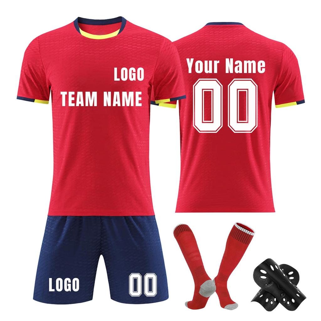 Personalised Shirts Kit Mens Girls With Name Number Custom Football Jerseys For Boys Training Suit