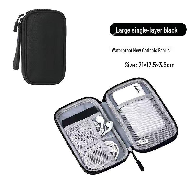 Портативная водонепроницаемая многофункциональная сумка для хранения большой вместимости для кабелей для передачи данных и зарядных устройств