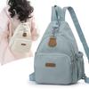 Multifunctional Backpack Women's Lightweight Nylon Chest Bag Solid Color Shoulder Crossbody Bag