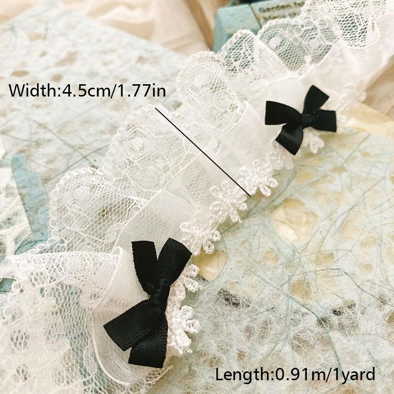 1 ярд Тканая тесьма Отделка платья Декорация Бант Кружевная аппликация Воротник Вырез Горловины Край Швейные края Материал для DIY 4,5 см
