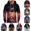 Men's Loose Printed Hooded Sweatshirt Men's Casual Fashion Sports Sweatshirt