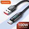 Toocki 100W USB Type C Кабель Для Huawei Honor Xiaomi Samsung Super Charge Быстрая Зарядка USB C Зарядное Устройство Data Cable Провод Шнур 1м 2м