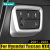 For Hyundai Tucson NX4 2021 2022 2023 Hybrid N Line Car Headlight Adjustment Button Trim Cover Sticker Interior Accessories