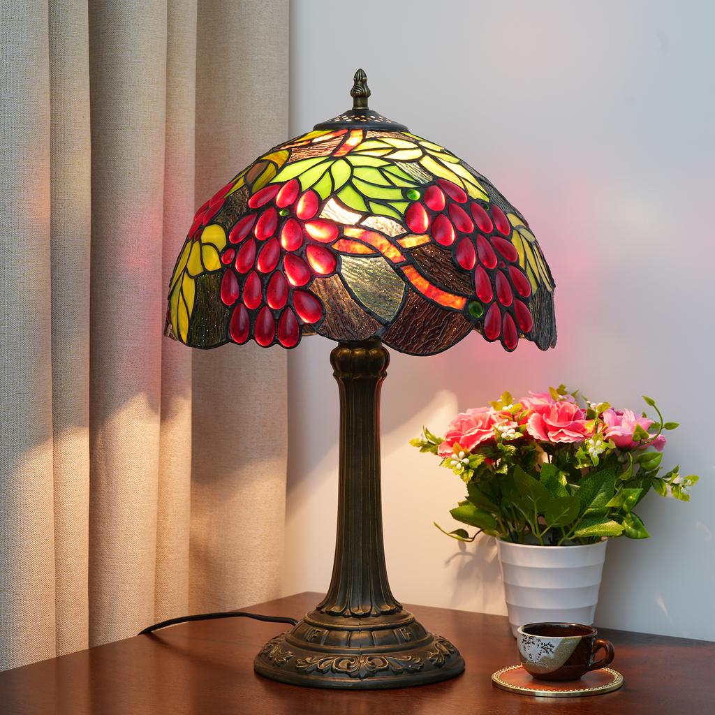 Ретро Кантри Стиль Витражный Настольный Светильник Домашний Декор Средиземноморская Спальня Прикроватная Лампа Ресторан Бар Кафе Ночник