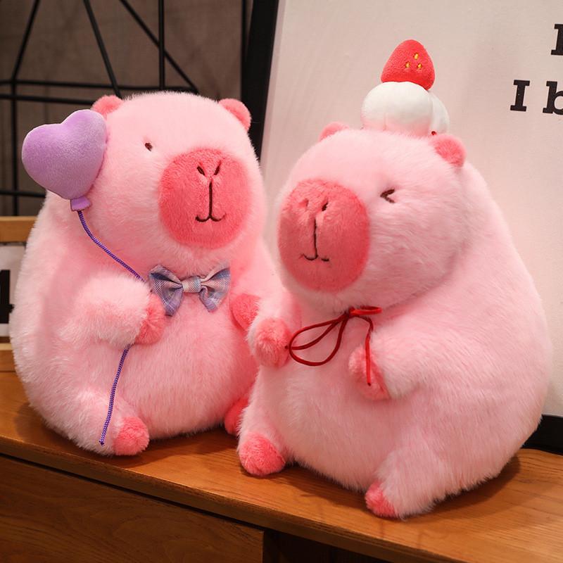 Очаровательная плюшевая игрушка капибара, аутентичная мягкая игрушка, подушка из мягкого короткого плюша