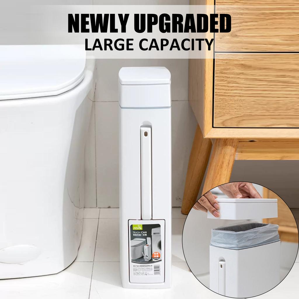 Узкий мусорный бак, набор ершиков для туалета, пластиковое мусорное ведро для ванной, мусорное ведро для кухни, мусорное ведро для мусора, бытовая уборка