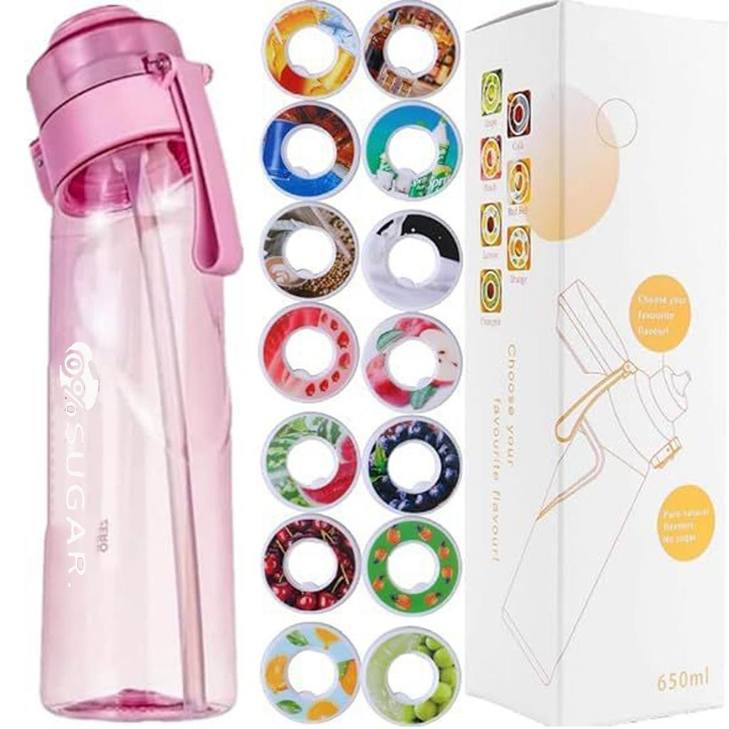 650ml Sports Water Bottle With Capsules In 14 , Material Is Not Afraid Of High Temperatures, And The Natural Fruit Makes Drinking Water Safe