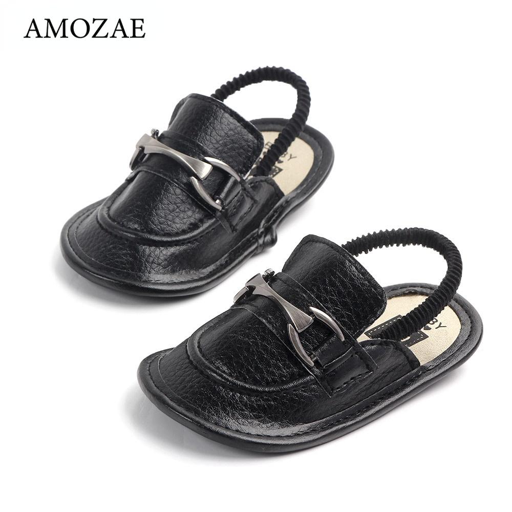 Baby Boys Girls Fashion PU Leather Sandals Baby Shoes Summer Retro Infant Slippers Soft Bottom Shoes Anti-Slip Shoes For Newborn