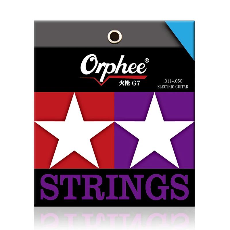 Струны для электрогитары Orphee Серия Fire Lock Нанопокрытие Шестигранный сердечник 100% Никель Аксессуары для струн электрогитары