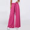 Women's Lace-Up Wide-Leg Pants Casual Pants Solid Color Trousers With Pockets