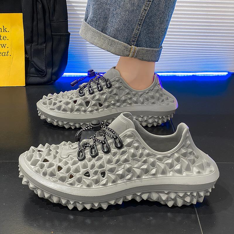 Фрукты бытовые полутаска корейская версия модная пляжная сумка головные тапочки мужские летние сандалии уличные дырки обувь уличные сандалии