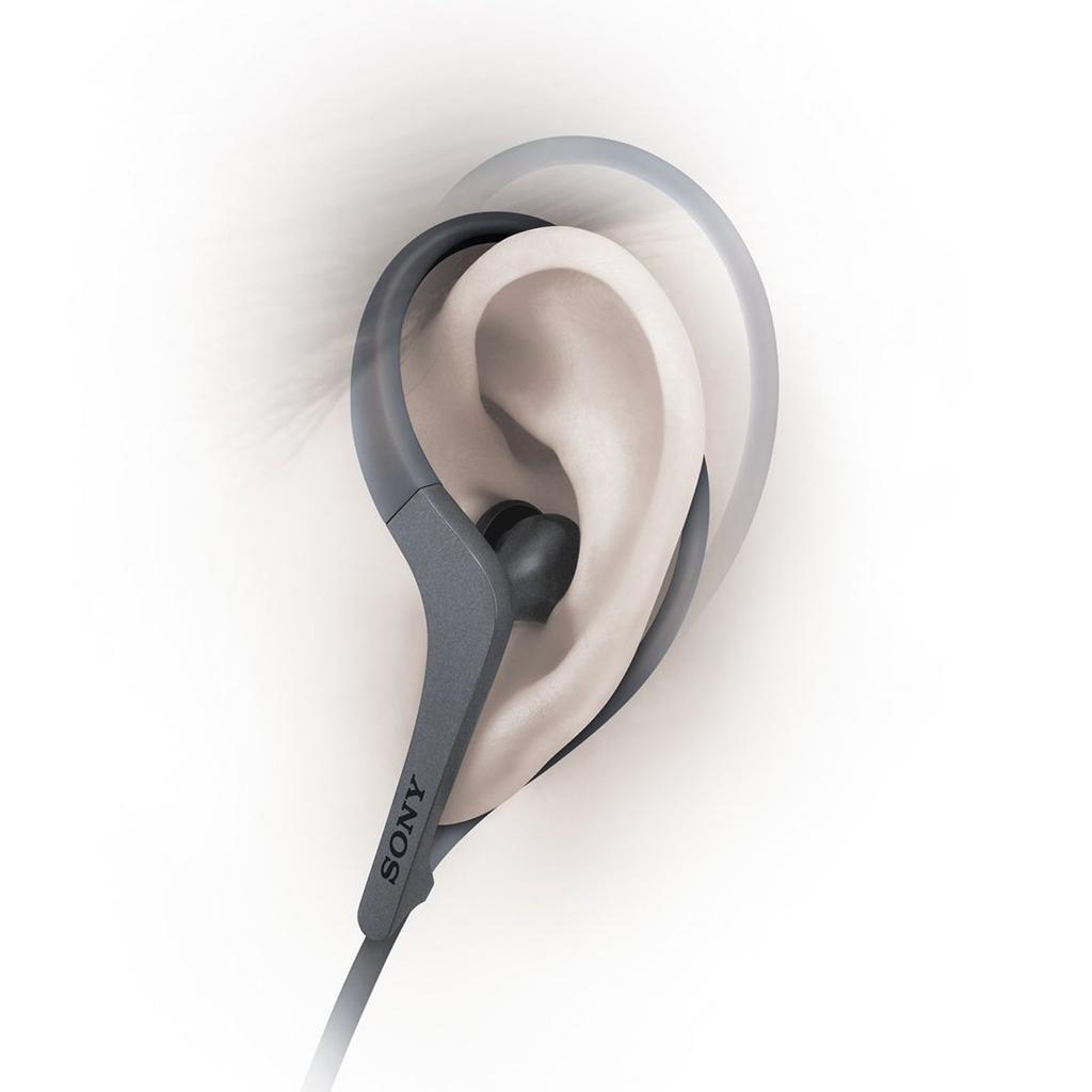 Sony Наушники с пультом управления и черным B MDR-AS410AP брызгозащищенные/для спорта, микрофон, MDR-AS410AP
