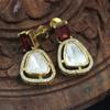 Sterling Silver Gold Finish Kundan Polki & Semi-Precious Stone Earring